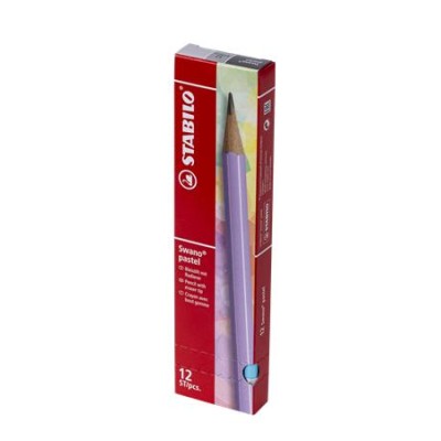 Grafitceruza radírral, HB, hatszögletű, STABILO "Swano Pastel", kék