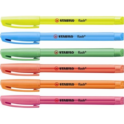 Szövegkiemelő, 1-3,5 mm, STABILO "Flash", rózsaszín