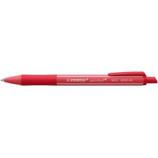 Golyóstoll, 0,5 mm, nyomógombos, STABILO "Pointball Colorful" rozsdavörös