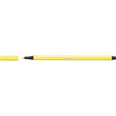 Filctoll, 1 mm, STABILO "Pen 68", neon sárga