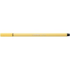 Filctoll, 1 mm, STABILO "Pen 68", világossárga
