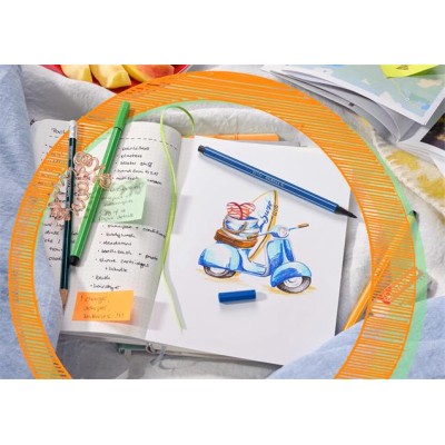 Filctoll készlet, 1 mm, STABILO "Pen 68", 30 különböző szín