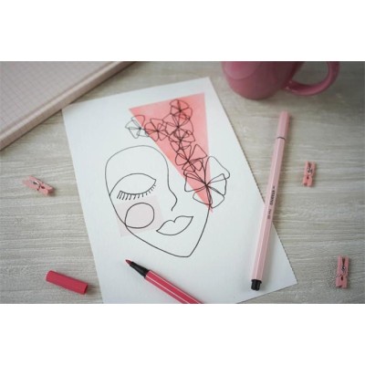Filctoll készlet, 1 mm, STABILO "Pen 68", 30 különböző szín