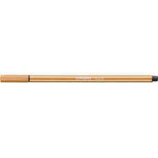 Filctoll, 1 mm, STABILO "Pen 68", sötétokker