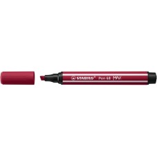 Filctoll, 1-5 mm, vágott hegy, STABILO "Pen 68 MAX", bordó
