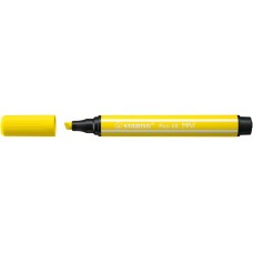 Filctoll, 1-5 mm, vágott hegy, STABILO "Pen 68 MAX", citromsárga