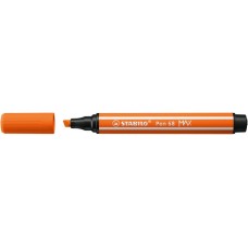 Filctoll, 1-5 mm, vágott hegy, STABILO "Pen 68 MAX", sötét narancssárga