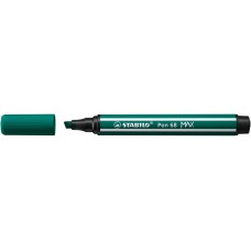 Filctoll, 1-5 mm, vágott hegy, STABILO "Pen 68 MAX", türkizzöld