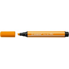 Filctoll, 1-5 mm, vágott hegy, STABILO "Pen 68 MAX", narancssárga