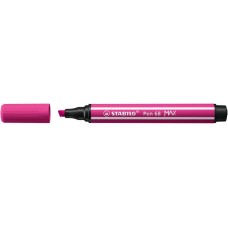 Filctoll, 1-5 mm, vágott hegy, STABILO "Pen 68 MAX", pink