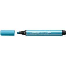 Filctoll, 1-5 mm, vágott hegy, STABILO "Pen 68 MAX", azúrkék