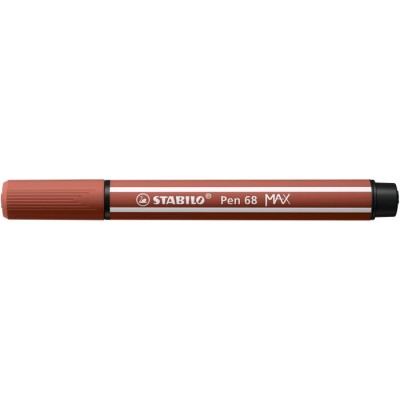 Rostirón, 1-5 mm, vágott hegy, STABILO "Pen 68 MAX", vörösbarna