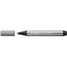 Filctoll, 1-5 mm, vágott hegy, STABILO "Pen 68 MAX", középszürke