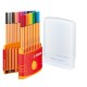 Tűfilc készlet, 0,4 mm, STABILO "Point 88 ColorParade", 20 különböző szín
