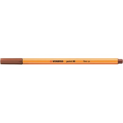 Tűfilc, 0,4 mm, STABILO "Point 88", vörösesbarna