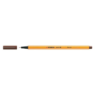 Tűfilc, 0,4 mm, STABILO "Point 88", barna