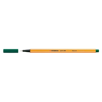 Tűfilc, 0,4 mm, STABILO "Point 88", fenyőzöld
