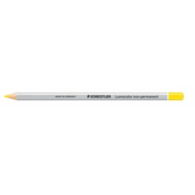 Jelölőceruza, hatszögletű, mindenre író, lemosható (omnichrom), STAEDTLER "Lumocolor 108", sárga