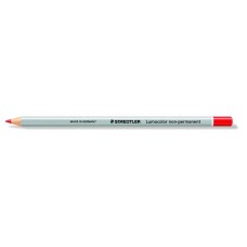 Jelölőceruza, hatszögletű, mindenre író, lemosható (omnichrom), STAEDTLER "Lumocolor 108", piros