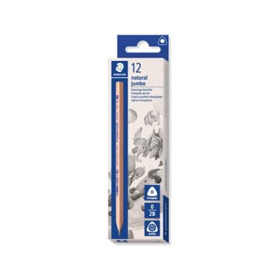 Grafitceruza, 2B, háromszögletű, vastag, STAEDTLER "Noris® natural jumbo 119N"