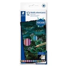 Színes ceruza készlet, hatszögletű, STAEDTLER® "metallic 146M", 12 különböző metál szín