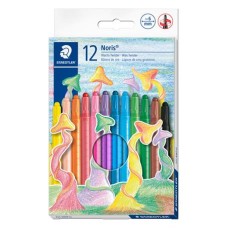 Zsírkréta, kitekerhető, STAEDTLER "Noris® 221", 12 különböző szín