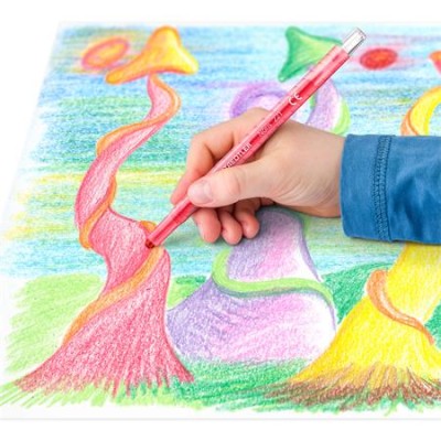 Zsírkréta, kitekerhető, STAEDTLER "Noris® 221", 24 különböző szín