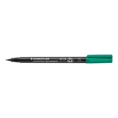 Alkoholos marker, OHP, 0,4 mm, STAEDTLER "Lumocolor® 313 S", zöld