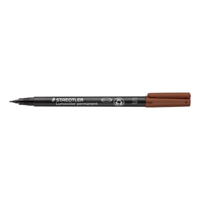 Alkoholos marker, OHP, 0,4 mm, STAEDTLER "Lumocolor® 313 S", barna