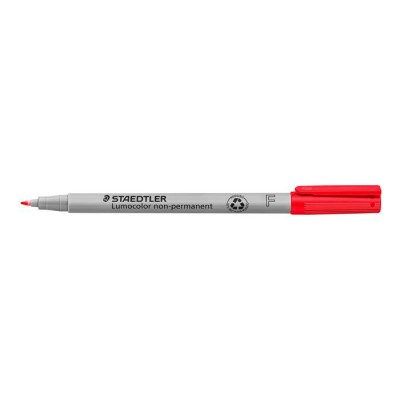 Alkoholmentes marker, OHP, 0,6 mm, STAEDTLER "Lumocolor® 316 F", piros