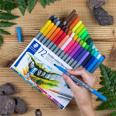 Rostirón készlet,  0,8/3,0 mm, kétvégű, STAEDTLER® "3200", 72 különböző szín