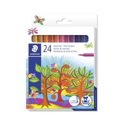 Rostirón készlet, 1 mm, STAEDTLER "325", 24 különböző szín
