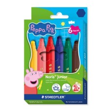Filctoll készlet, 2,5 mm, kimosható, jumbo, STAEDTLER „Noris® junior 329”, Peppa malac, 6 szín