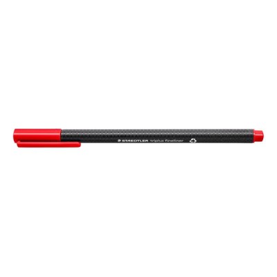 Tűfilc, 0,3 mm, STAEDTLER "Triplus 334", piros