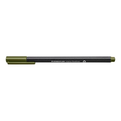 Tűfilc, 0,3 mm, STAEDTLER "Triplus 334", olivazöld
