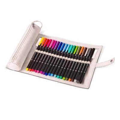 Tűfilc készlet feltekerhető tolltartóban, 0,3 mm, STAEDTLER "Triplus® 334", 20 különböző szín