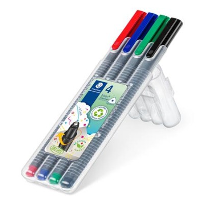 Tűfilc készlet, 0,3 mm, STAEDTLER "Triplus  334", 4 különböző szín