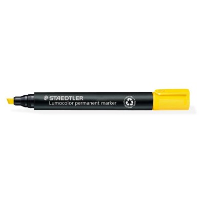 Alkoholos marker, 2-5 mm, vágott, STAEDTLER "Lumocolor® 350", sárga