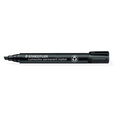 Alkoholos marker, 2-5 mm, vágott, STAEDTLER "Lumocolor® 350", fekete