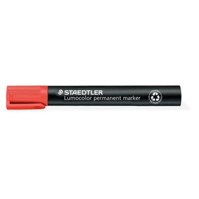 Alkoholos marker, 2 mm, kúpos, STAEDTLER "Lumocolor® 352", piros