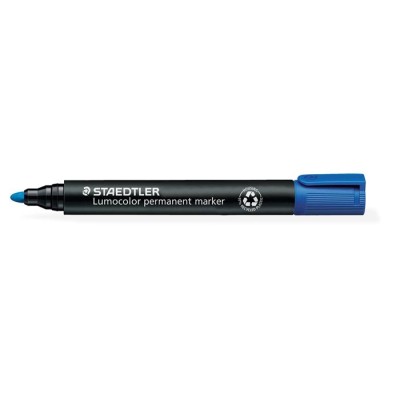 Alkoholos marker, 2 mm, kúpos, STAEDTLER "Lumocolor® 352", kék