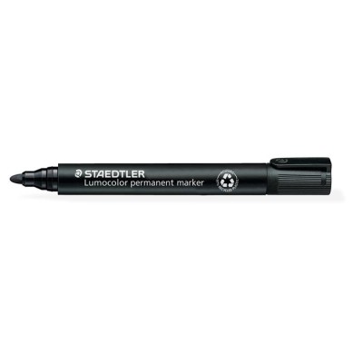 Alkoholos marker, 2 mm, kúpos, STAEDTLER "Lumocolor® 352", fekete