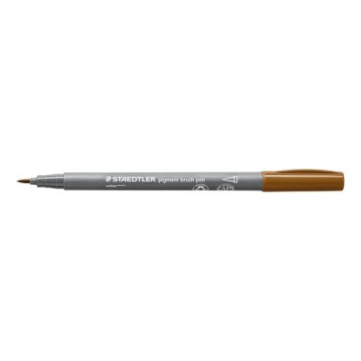 Ecsetirón készlet, STAEDTLER "Pigment brush 371", 12 különböző természeti szín