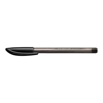 Golyóstoll, 0,3 mm, kupakos, STAEDTLER "Ball 432", fekete