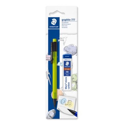 Nyomósirón és grafitbél, 0,5 mm, STAEDTLER "Graphite 777", vegyes színek