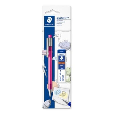 Nyomósirón és grafitbél, 0,5 mm, STAEDTLER "Graphite 777",  vegyes színek