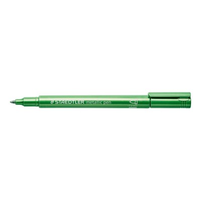 Dekormarker, 1-2 mm, kúpos, STAEDTLER "8323", metálzöld