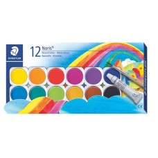 Vízfesték, 12 darabos, STAEDTLER "Noris 888"