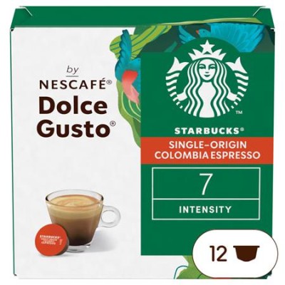 Kávékapszula, 12 db, STARBUCKS by Dolce Gusto®, "Espresso Colombia Medium Roast"