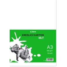 Rajzlap A3, 180g, 10 lap, STEPA, fehér